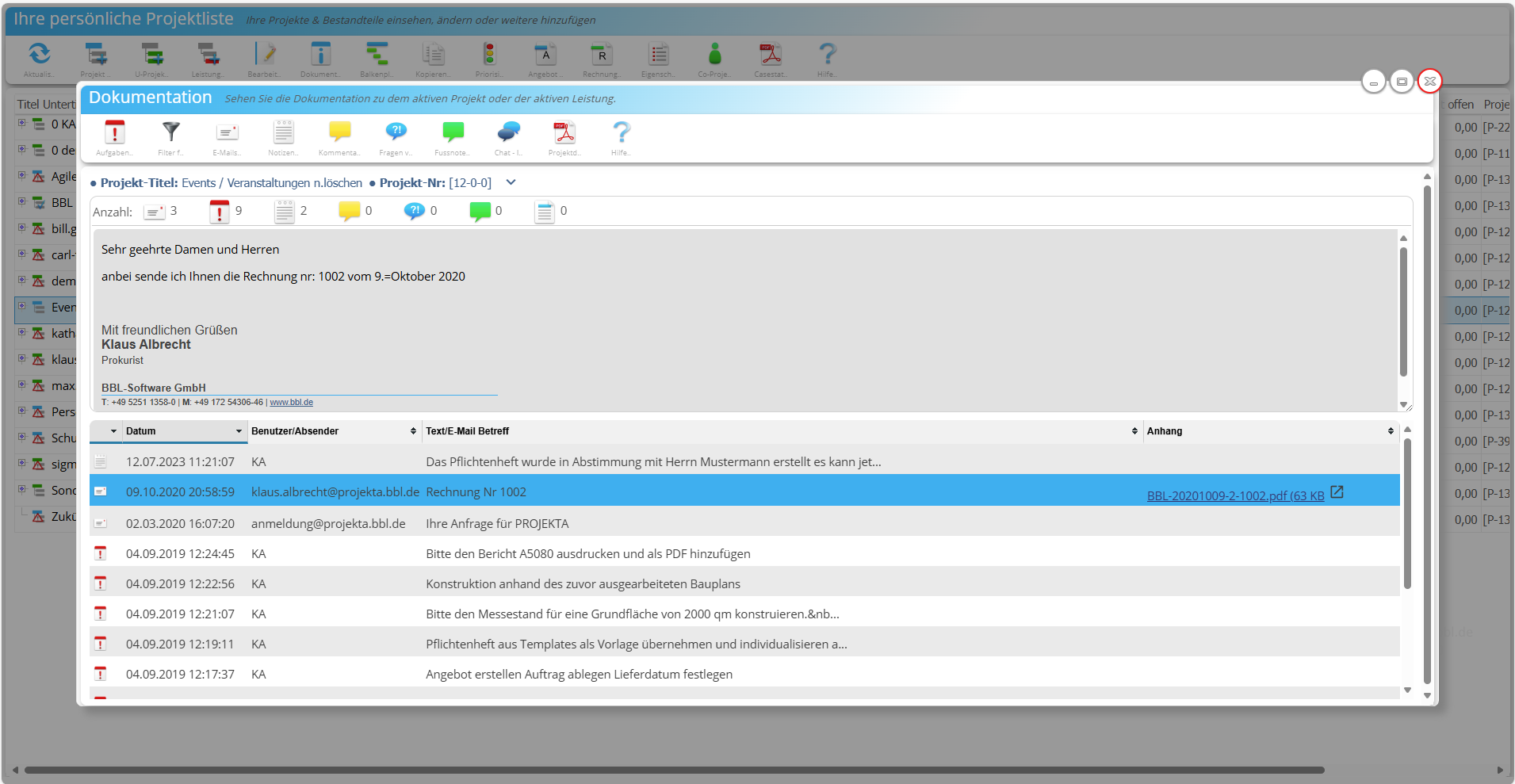 Dokumentation - z.B. mit Dokumenten, Excel-Sheets, PDFs, Bilder u.v.m.
